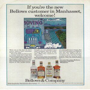 1967 Bellow’s & Co Whiskey Bourbon Vodka Gin Spirits Vintage Print Ad/Poster